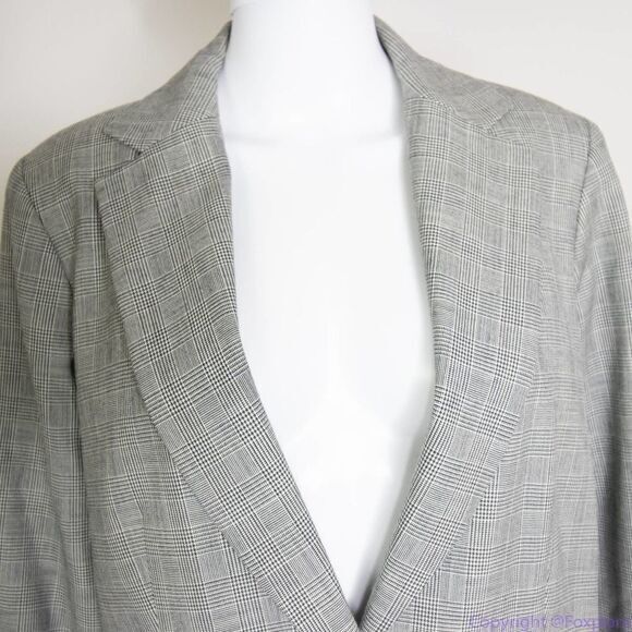 Pendleton women's 100% wool plaid windowpane blazer, size 14 - Picture 3 of 16